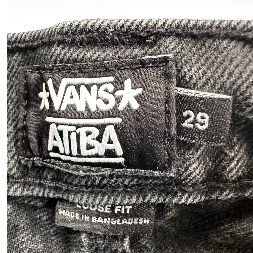 Vans Atiba Jefferson Loose Fit Jeans Mens 29 Washed Black Excellent Denim Pants